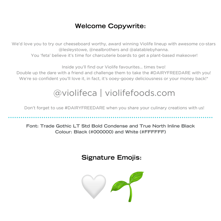 Violife campaign content